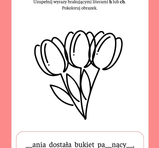 Ortograficzny Dzień kobiet Ortograficzne karty pracy z treningiem grafomotorycznym dla młodszych dzieci.