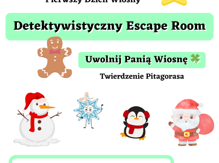 Pierwszy Dzień Wiosny - Detektywistyczny Escape Room z Twierdzenia Pitagorasa