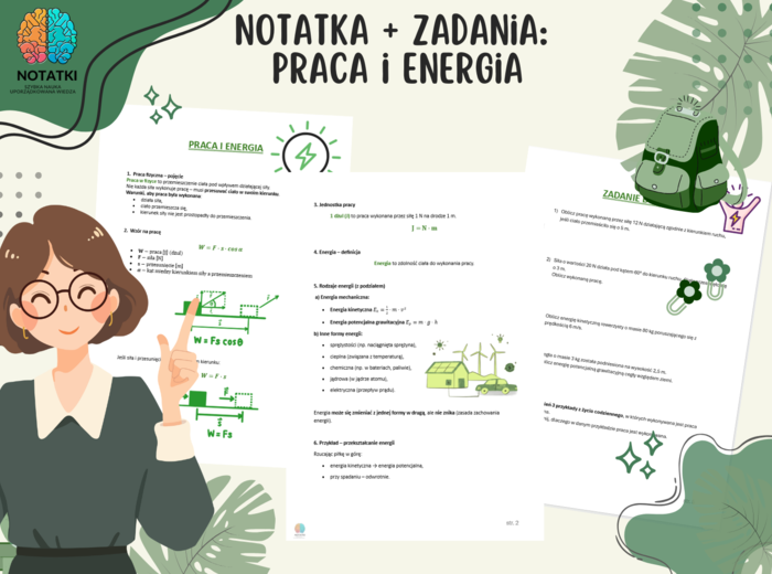 Notatka + zadania: Praca i energia