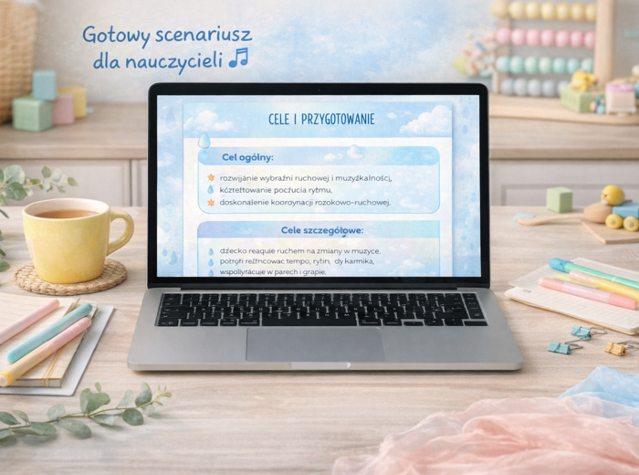 Taniec kropel deszczu – scenariusz zajęć ruchowych