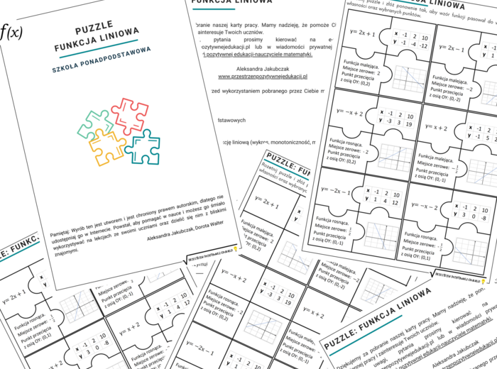 Funkcja liniowa - puzzle