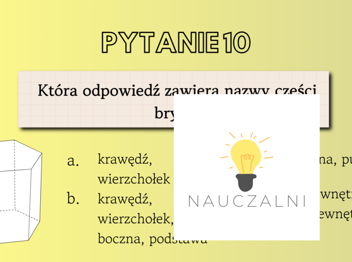 Quiz prezentacja bryły na początek
