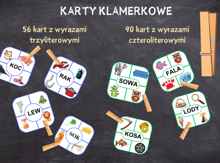 Zestaw KART KLAMERKOWYCH