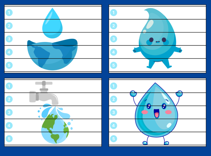 DZIEŃ WODY – puzzle – EKOLOGIA – wiosna - biblioteka – świetlica – przedszkole – 12 wersji