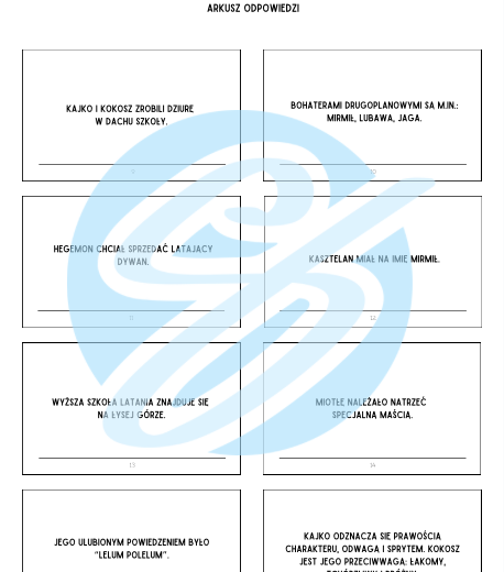Kajko i Kokosz – Karty z Pytaniami i Odpowiedziami | Świetna Pomoc Edukacyjna do Lektury