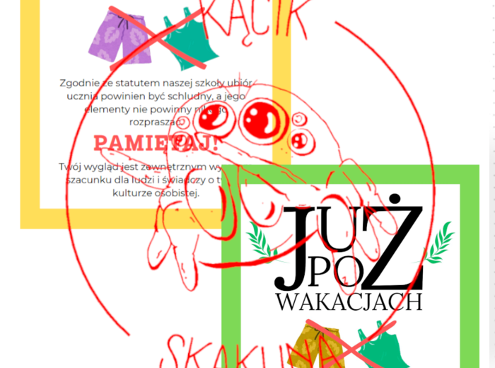 Plakaty - ubiór w szkole