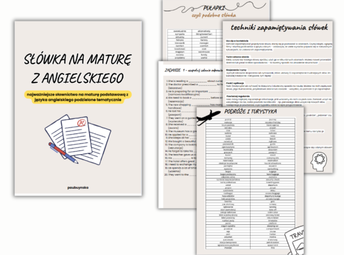 MATURA SŁÓWKA, SŁÓWKA MATURA, MATURA ANGIELSKI