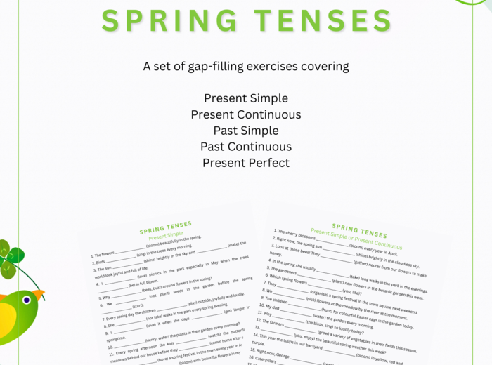 Spring Tenses Gap-Fill