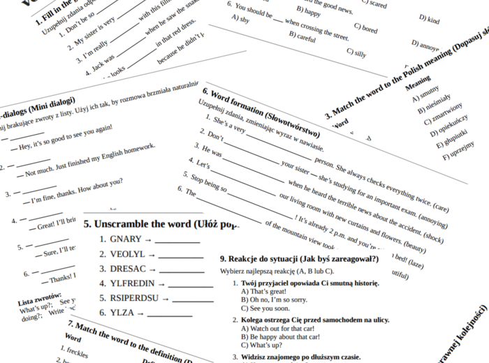 Teen Explorer 7 – Unit 2 – vocabulary revision