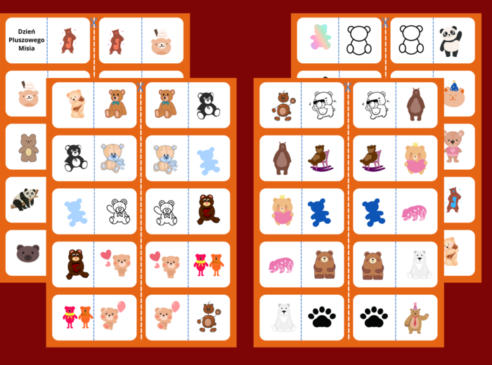 DZIEŃ PLUSZOWEGO MISIA – domino obrazkowe
