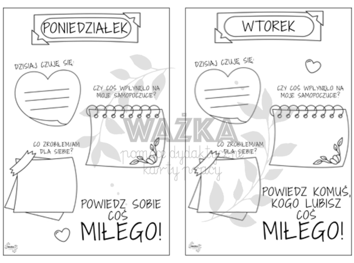 Kalendarz samopoczucia