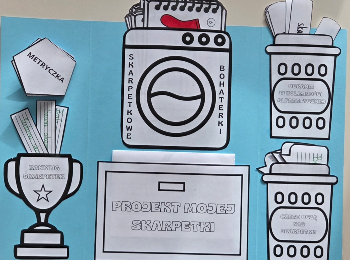 Lapbook – „Niesamowite przygody dziesięciu skarpetek” + test ze znajomości lektury + kod QR do testu