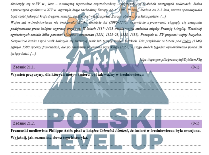 średniowiecze_test 30 zadań+ przykładowe odpowiedzi_Polski Level Up