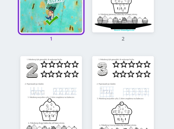 Przyda się w pierwszej klasie - cyfry
