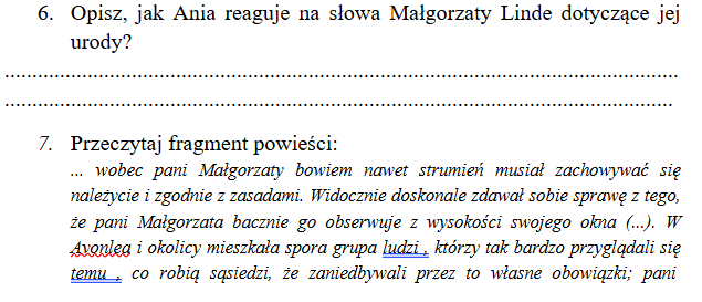 "Ania z Zielonego Wzgórza" - karta pracy do filmu