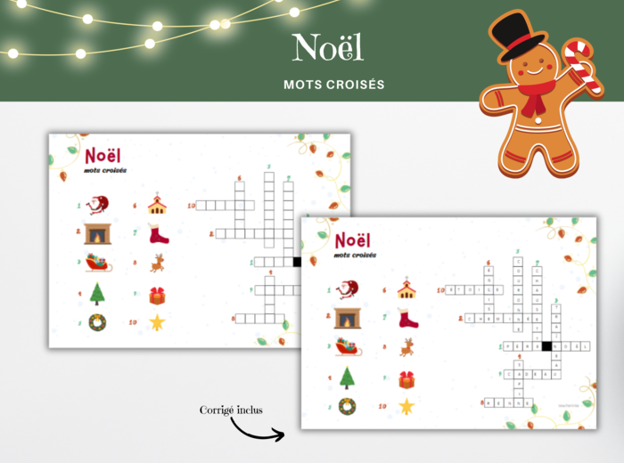 Język Francuski. Krzyżówka. Boże Narodzenie. Noël. Mots Croisés