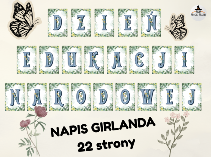GIRLANDA/NAPIS "Dzień Edukacji Narodowej" 22 strony