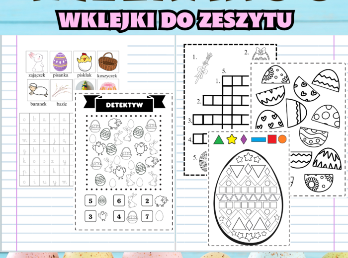 Wielkanoc- wklejki do zeszytu i ćwiczenia do druku