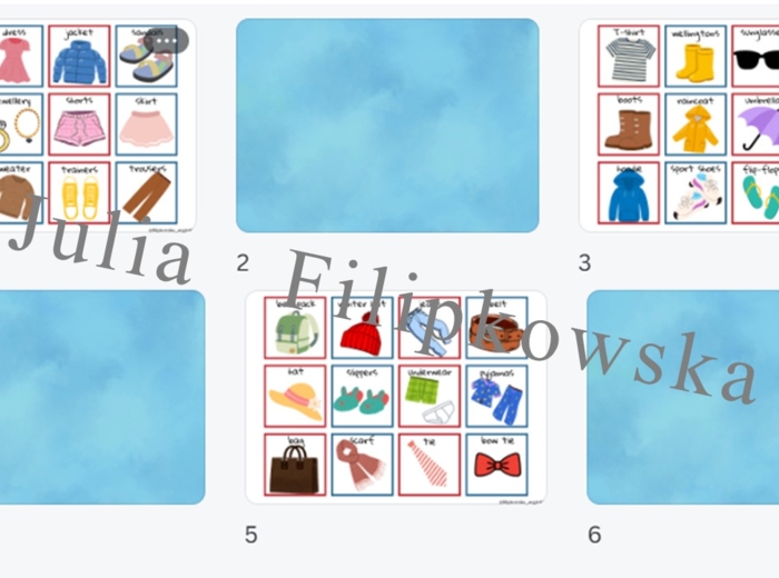 Clothes memory/ Ubrania/ Memory/ Gra/ Gra językowa/ Karty obrazkowe/ Zabawa/ Dzieci/ Warm-up/ Rozgrzewka/ Słownictwo