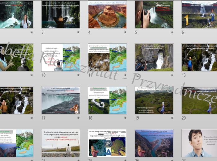 Prezentacja w power point „Rzeźbotwórcza działalność rzek”. Geografia 1, Dział VI „Litosfera. Procesy zewnętrzne””. OBLICZA GEOGRAFII 1