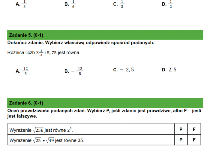 Arkusz próbny z matematyki E8 nr 1