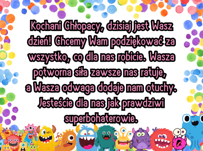 DZIEŃ CHŁOPKA - kochamy WAS potwornie