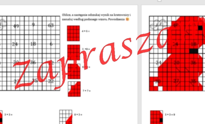 Kodowanie - tabliczka mnożenia ( cliffort )