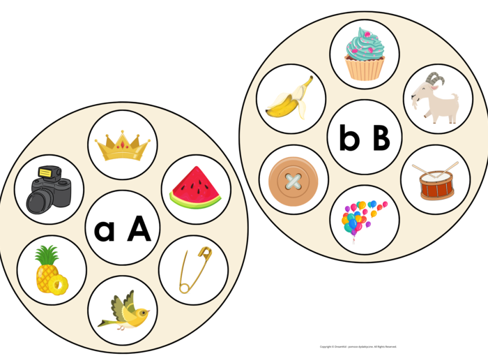 Klamerkowe koła - litery