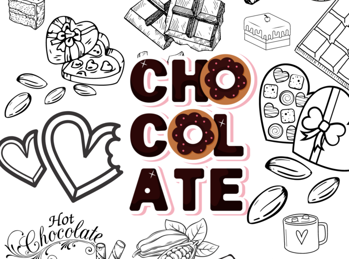Dzień czekolady, kolorowanka XXL, gazetka