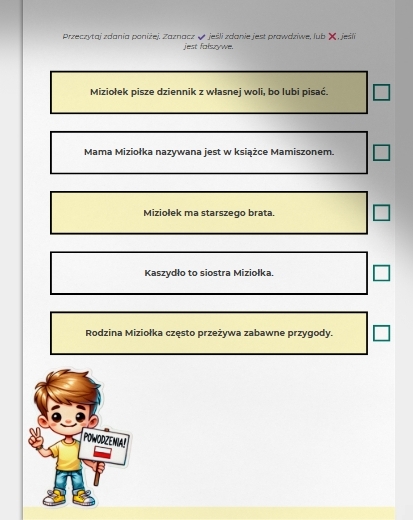 Zestaw edukacyjny „Poznaj Miziołka”