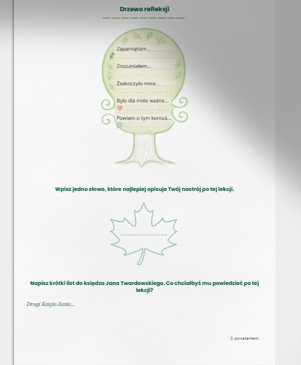 Lekcja języka polskiego. "O lasach", ks. Jan Twardowski