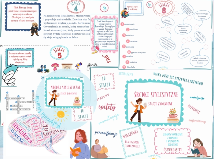 Środki stylistyczne- stacje zadaniowe
