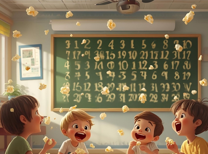 Popcorn i mnożenie -stolikowa gra dla dwojga