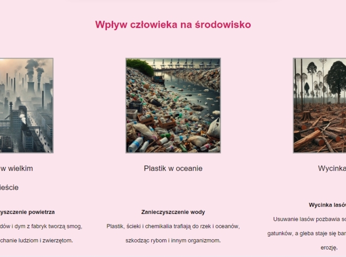 Prezentacja multimedialna. Podstawowe zagadnienia ekologii. Obieg materii. Wpływ człowieka na środowisko.