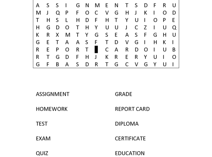 100 stron!!! WORDSEARCH Wykreślanka BACK TO SCHOOL [słówka ang. kojarzone ze szkołą]