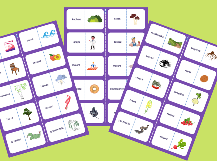 Domino – ORTOGRAFIA – wyrazy z"rz"