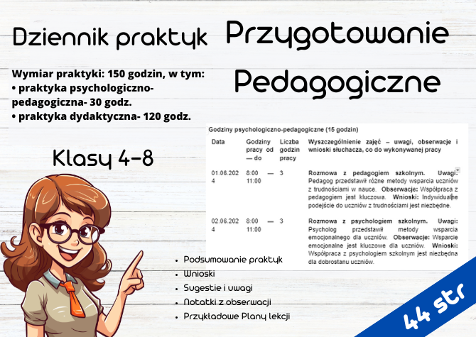 Dziennik Praktyk - Przygotowanie Pedagogiczne - przykłady i inspiracje