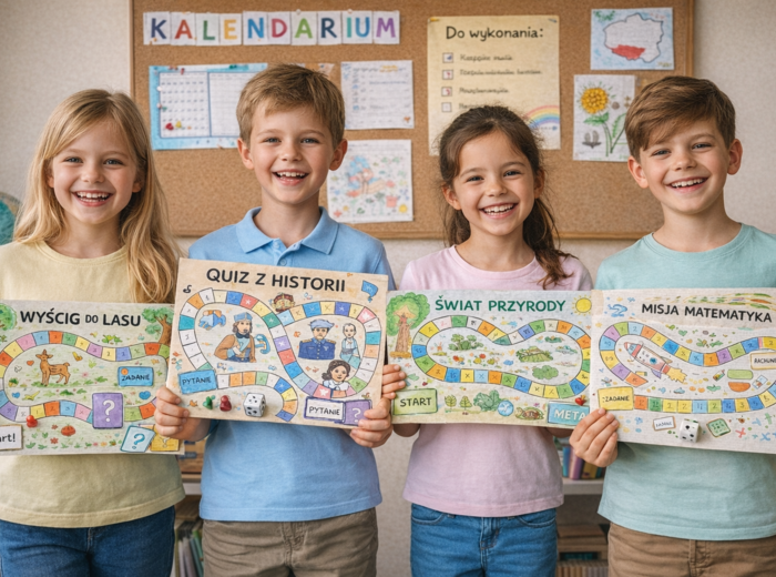 Planszówki DIY z kartonu i markerów