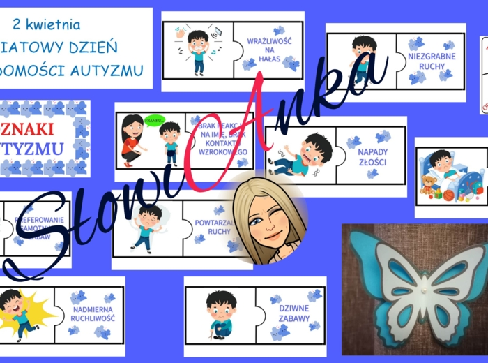 Światowy Dzień Świadomości Autyzmu -  NAPIS + GAZETKA