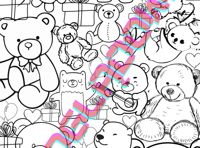 Dzień Misia - kolorowanka XXL