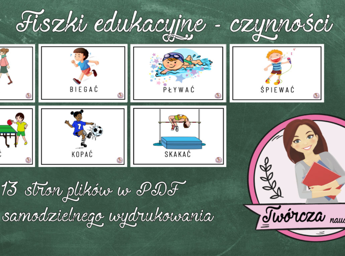 Fiszki edukacyjne - czynności