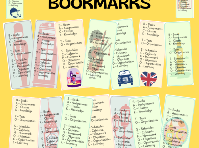 BACK TO SCHOOL BOOKMARKS
