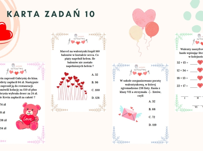 KARTA ZADAŃ 10 - WALENTYNKI