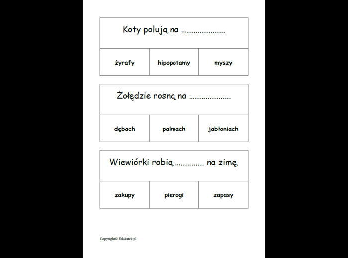 Klamerkowe czytanie ze zrozumieniem – utrwalanie czytania