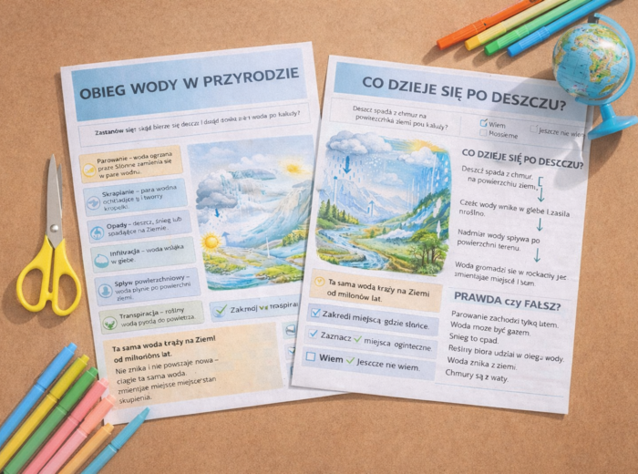 Karta pracy: Obieg wody w przyrodzie