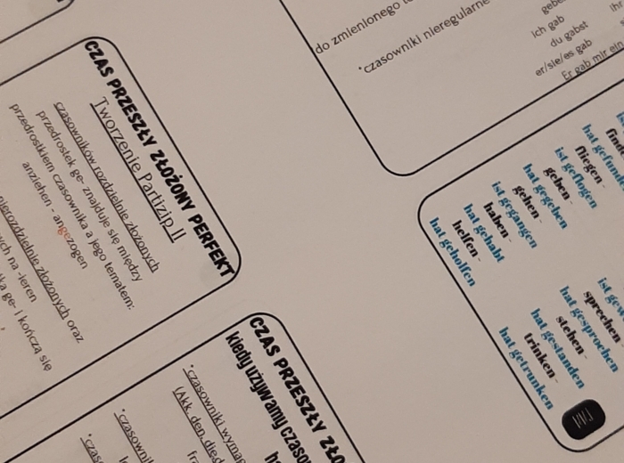 Wklejki z języka niemieckiego - czasownik