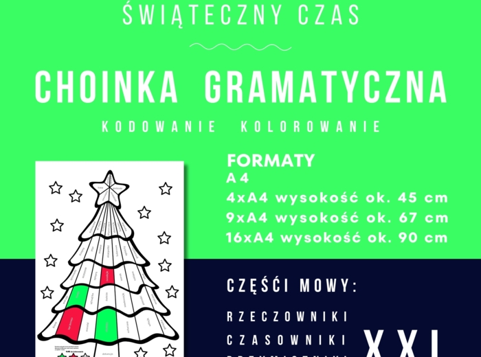 Choinka gramatyczna xxl - aktywizująca kolorowanka
