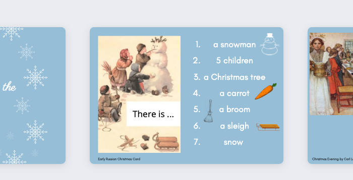 Winter & Christmas in art - prezentacja na zajęcia online/offline