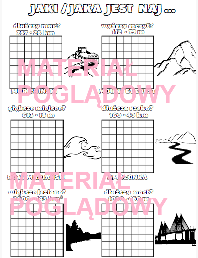 Mnożenie pisemne - karta pracy klasy 4, 5, 6