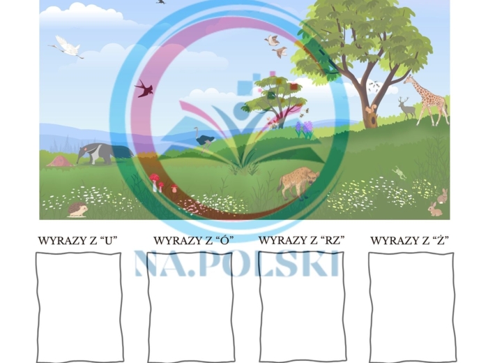 Ćwiczenie ortograficzne - nazwy zwierząt i roślin.